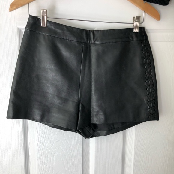 Topshop Pants - Faux leather shorts Topshop size US 6